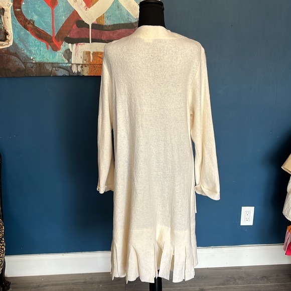 Angel Ivory Knit Long Jacket - Picture 3 of 10